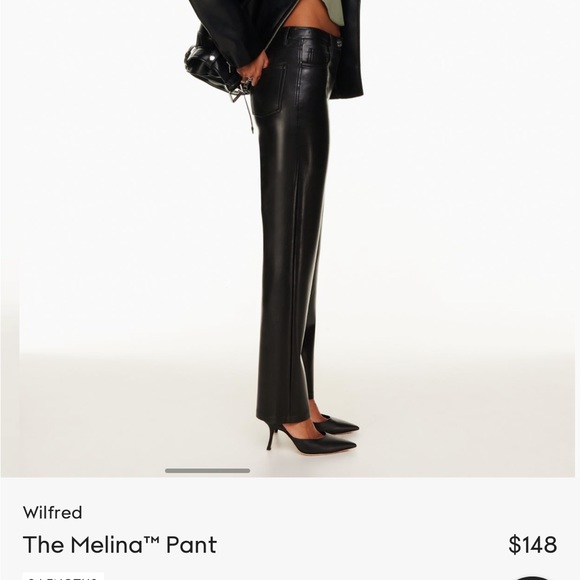 Aritzia Melina leather pant- size 6- NEW! only worn once.selling for $90 firm - Picture 3 of 5
